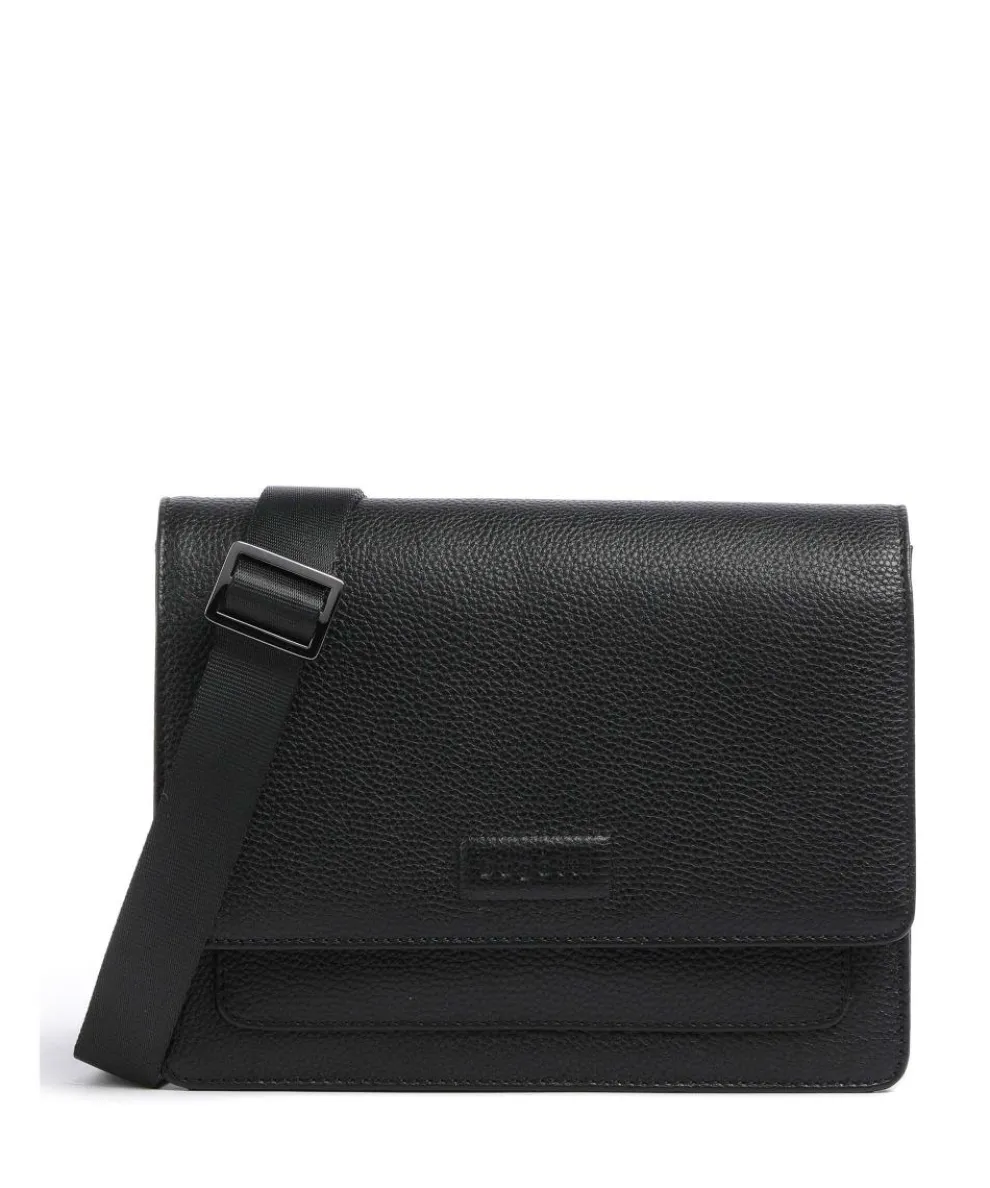 Elsa Umhängetasche genarbtes Rindsleder schwarz