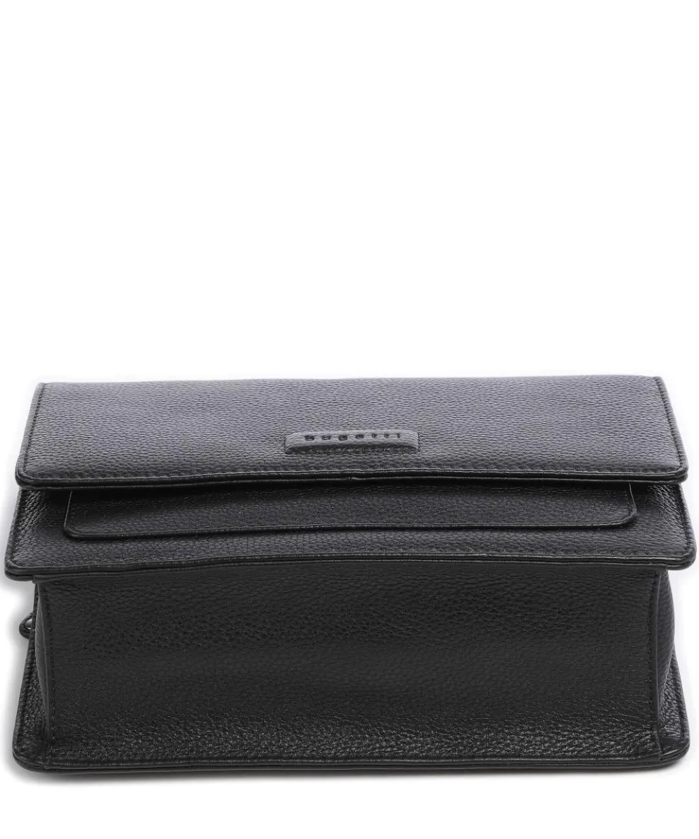 Elsa Umhängetasche genarbtes Rindsleder schwarz