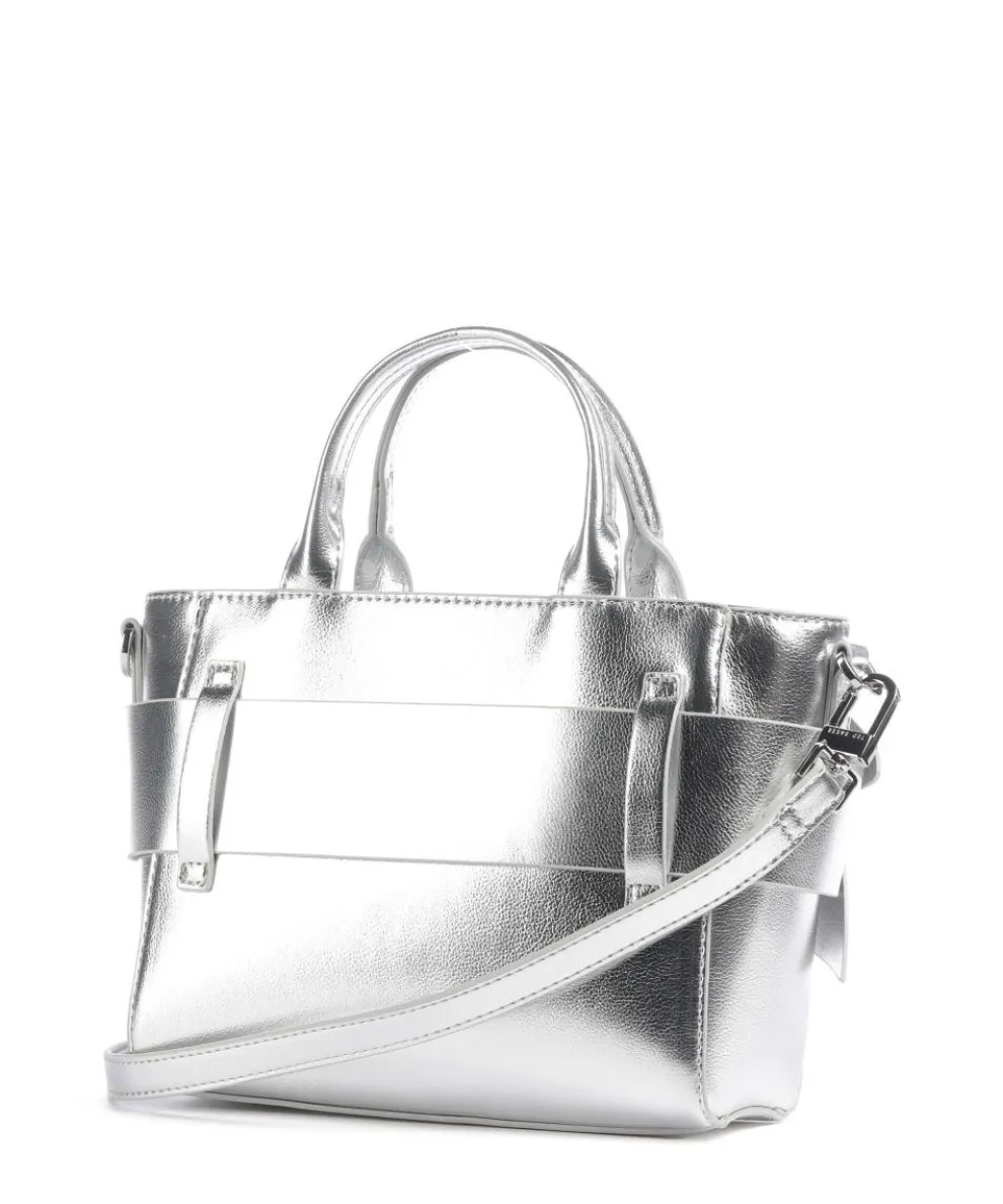Jimisie Handtasche Lederimitat silber