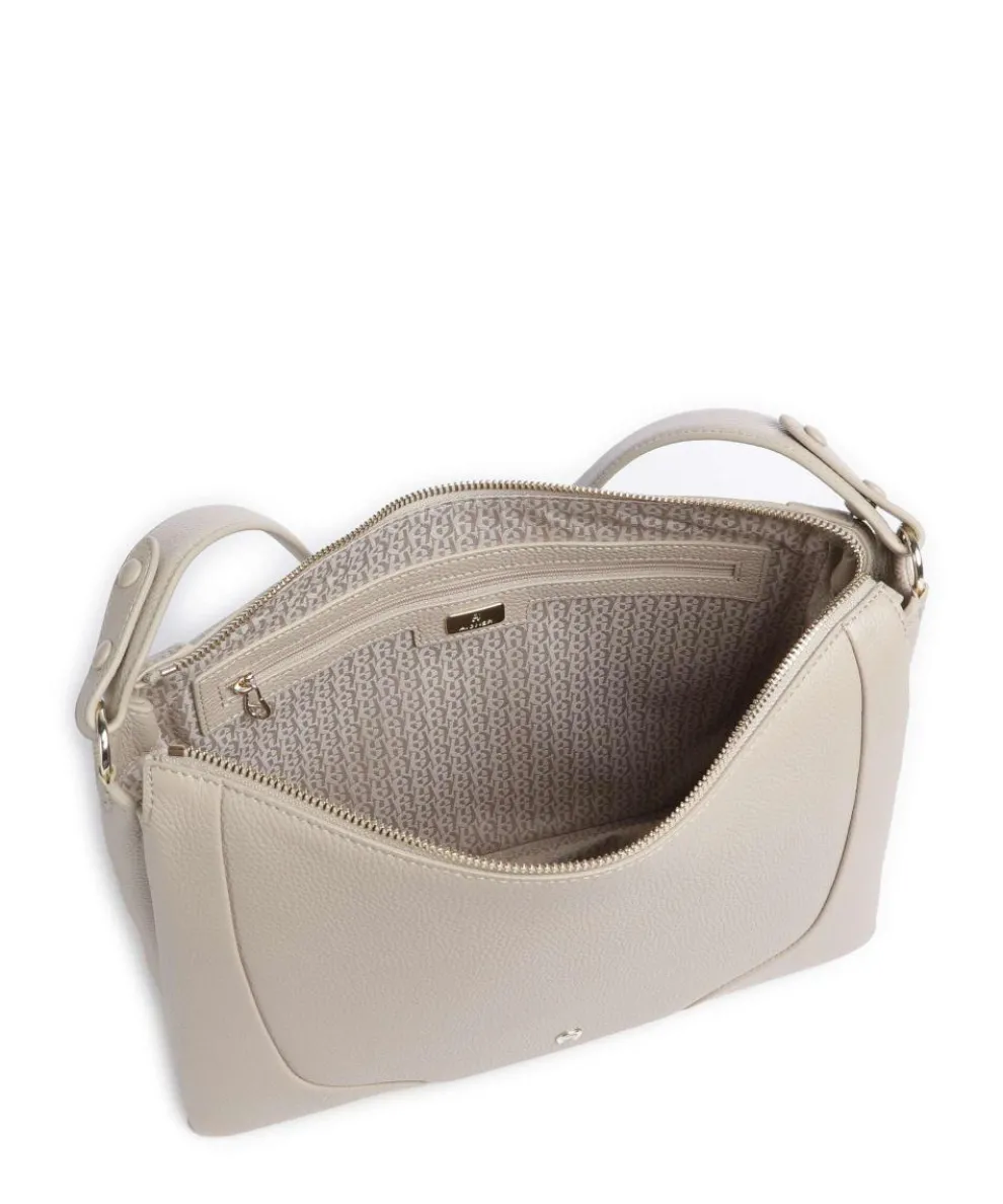 Mara M Beuteltasche genarbtes Rindsleder beige