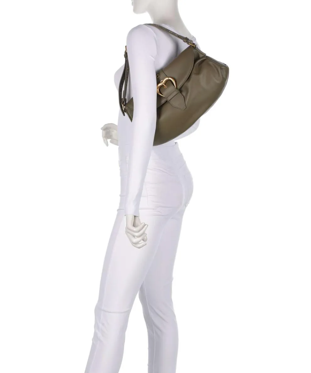 Jolene Classic Schultertasche fein genarbtes Rindsleder olivgrün