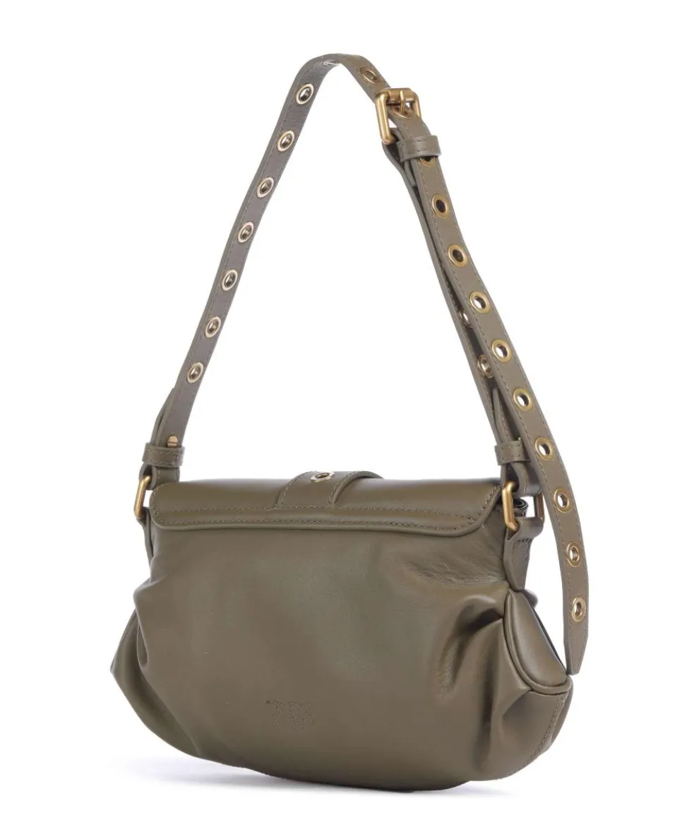 Jolene Mini Schultertasche fein genarbtes Rindsleder olivgrün