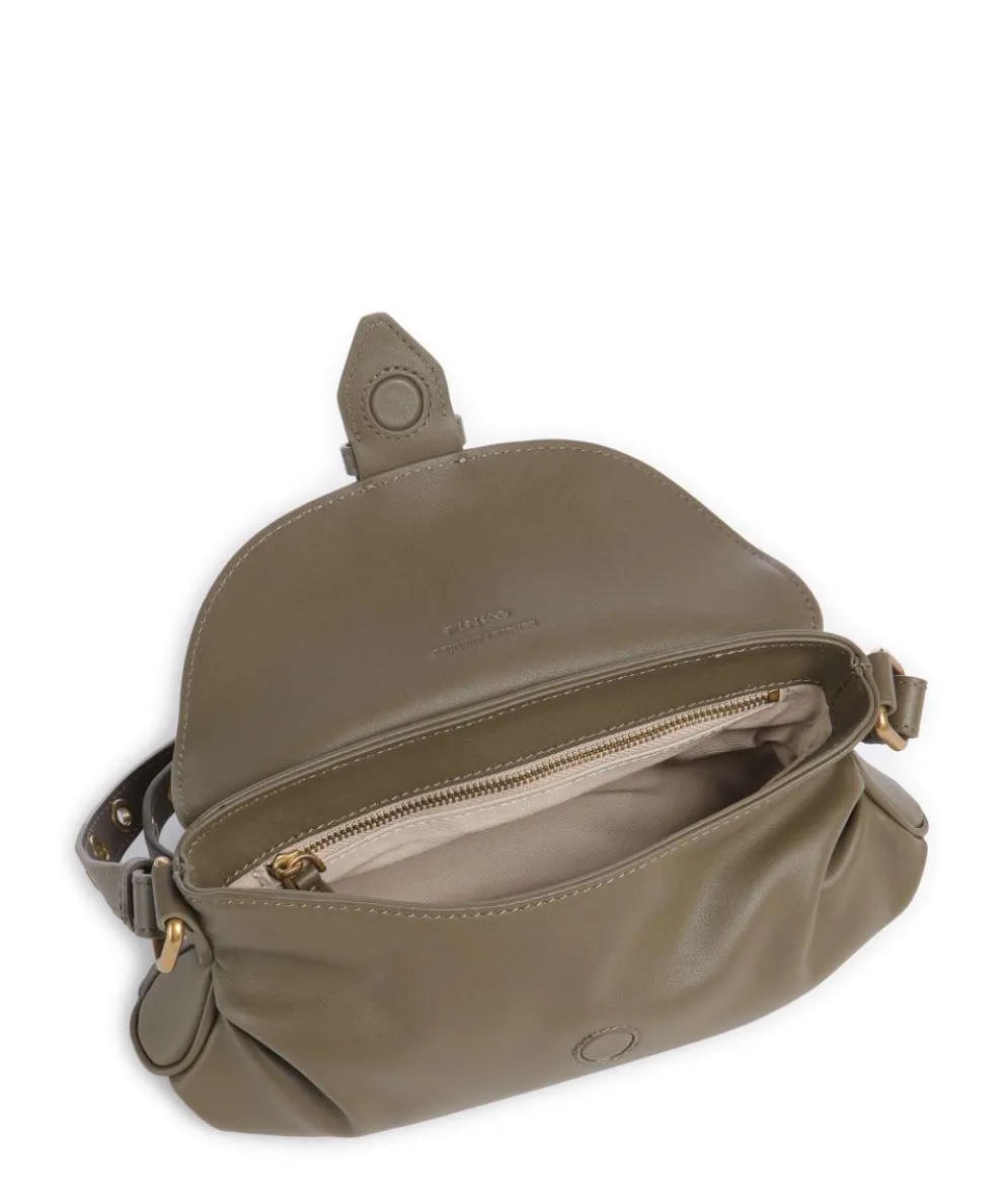 Jolene Mini Schultertasche fein genarbtes Rindsleder olivgrün