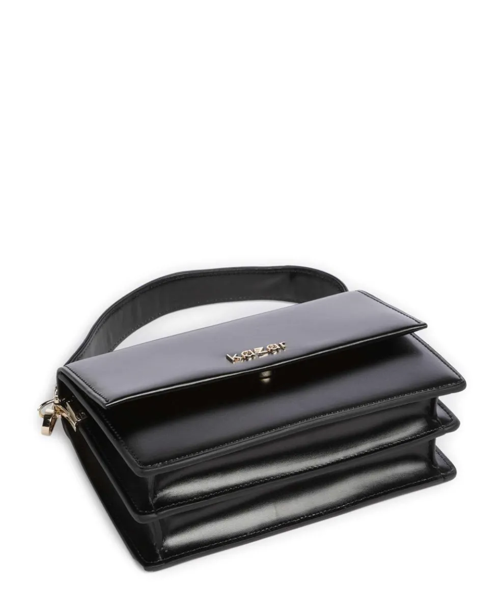 Jonna Schultertasche Leder schwarz