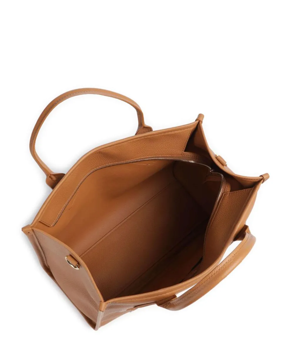 Jour M Handtasche genarbtes Rindsleder camel