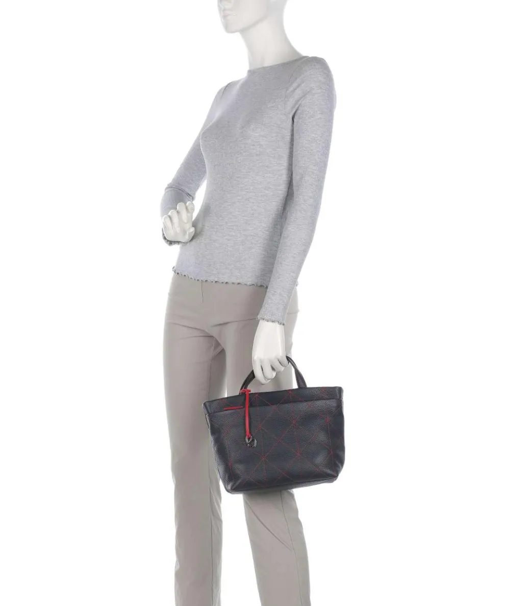 Pienza Handtasche genarbtes Leder dunkelblau