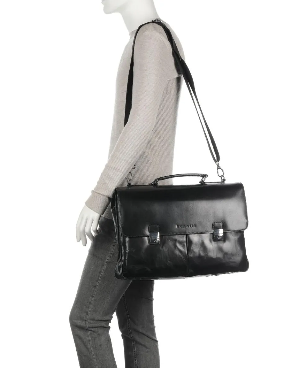 Romano Aktentasche 16″ Pull-Up Rindsleder schwarz