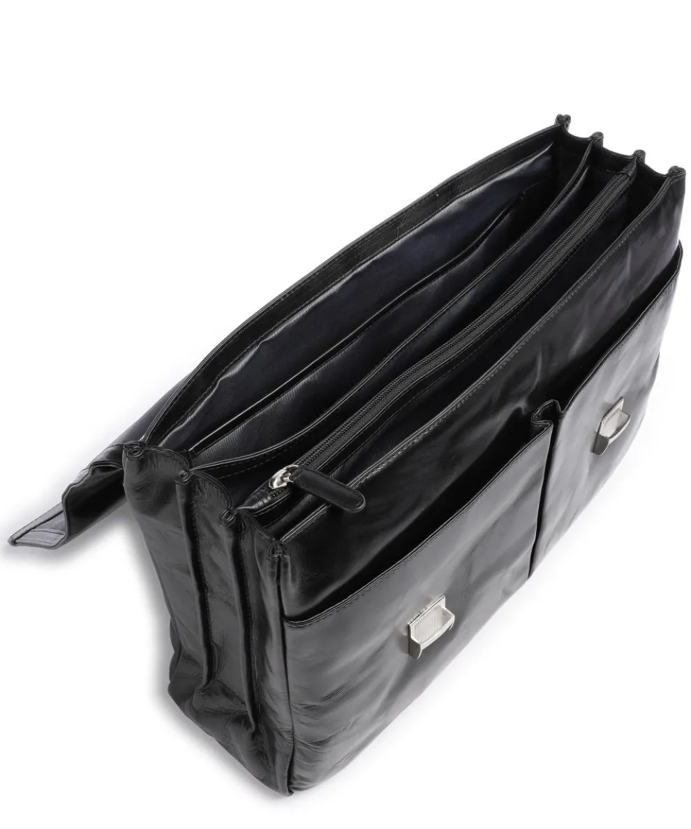 Romano Aktentasche 16″ Pull-Up Rindsleder schwarz
