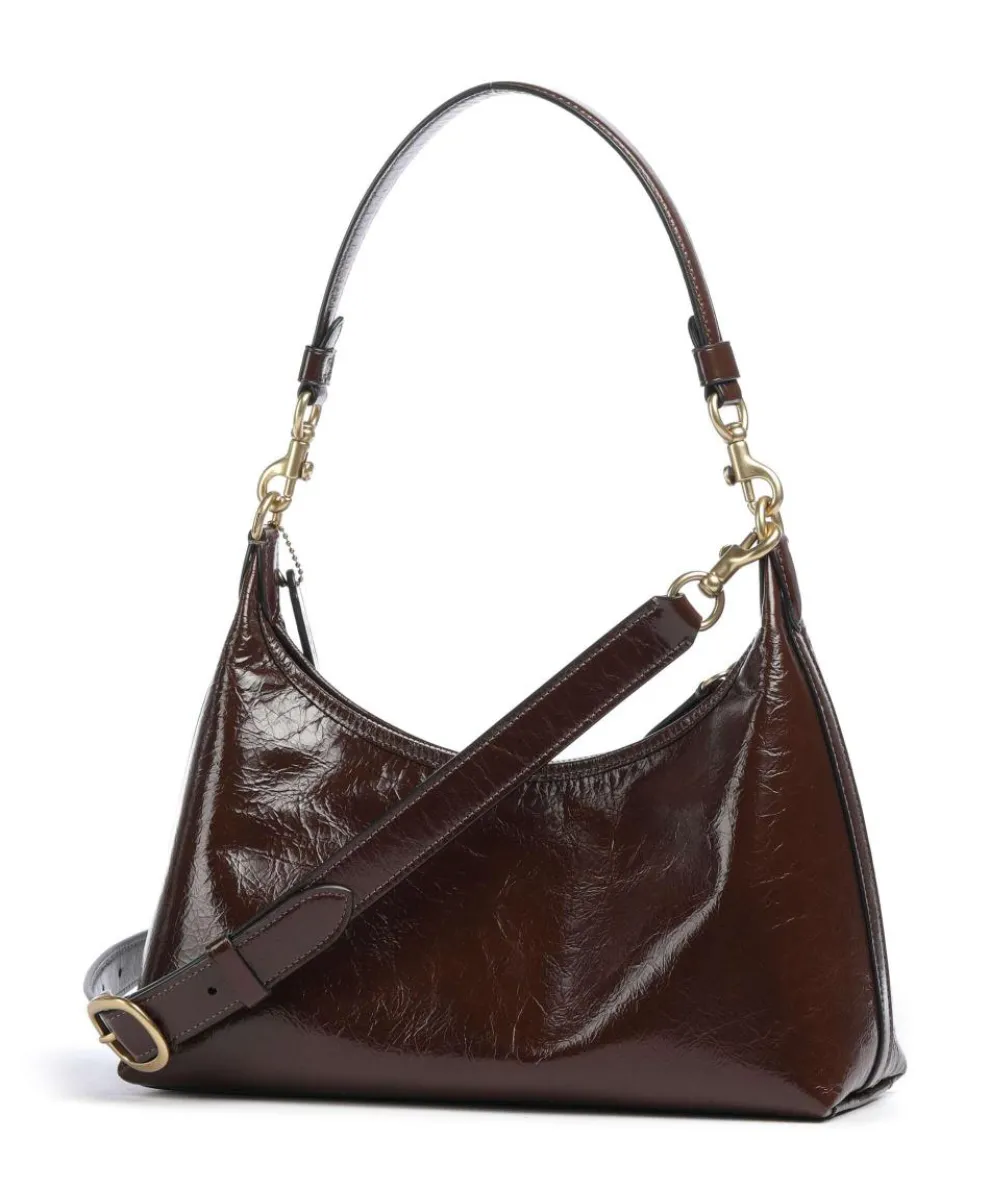 Juliet Schultertasche genarbtes Leder braun