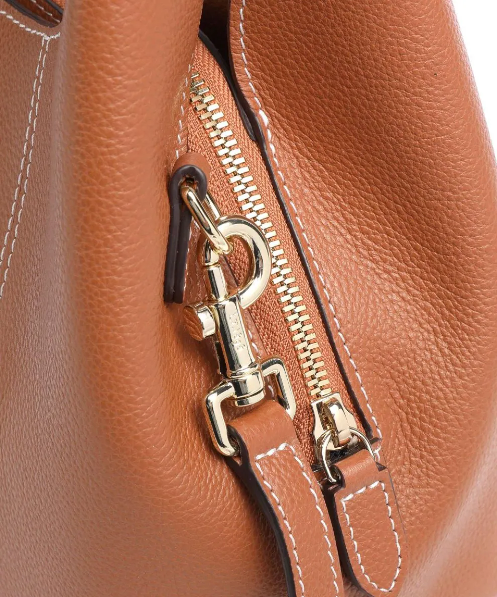 Juliette Handtasche genarbtes Leder tan