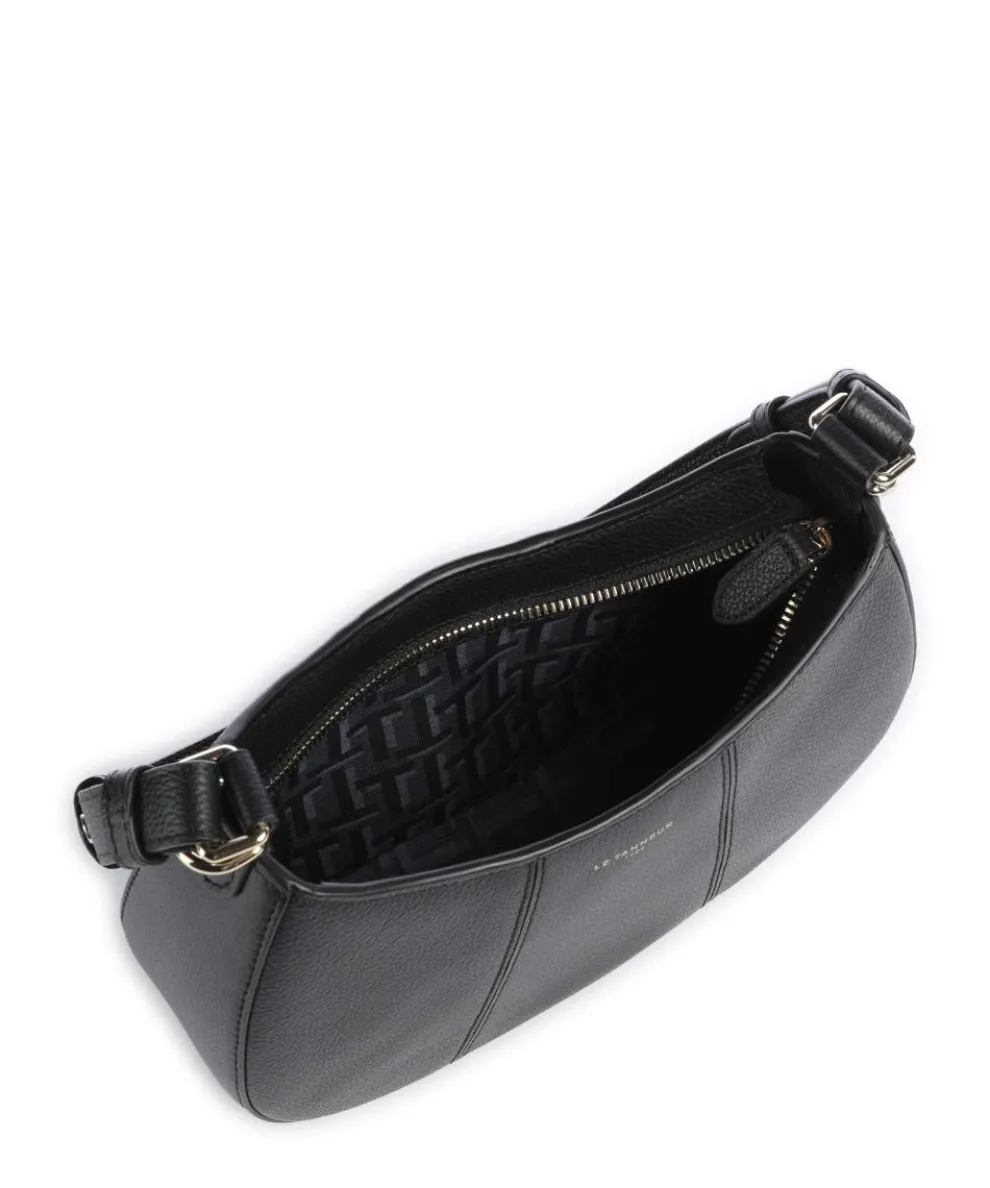 Juliette Schultertasche genarbtes Rindsleder schwarz