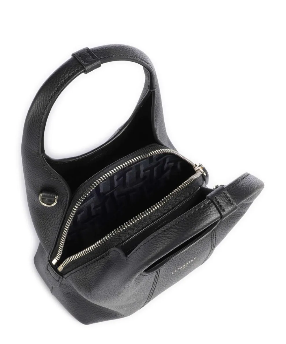 Juliette Umhängetasche genarbtes Rindsleder schwarz