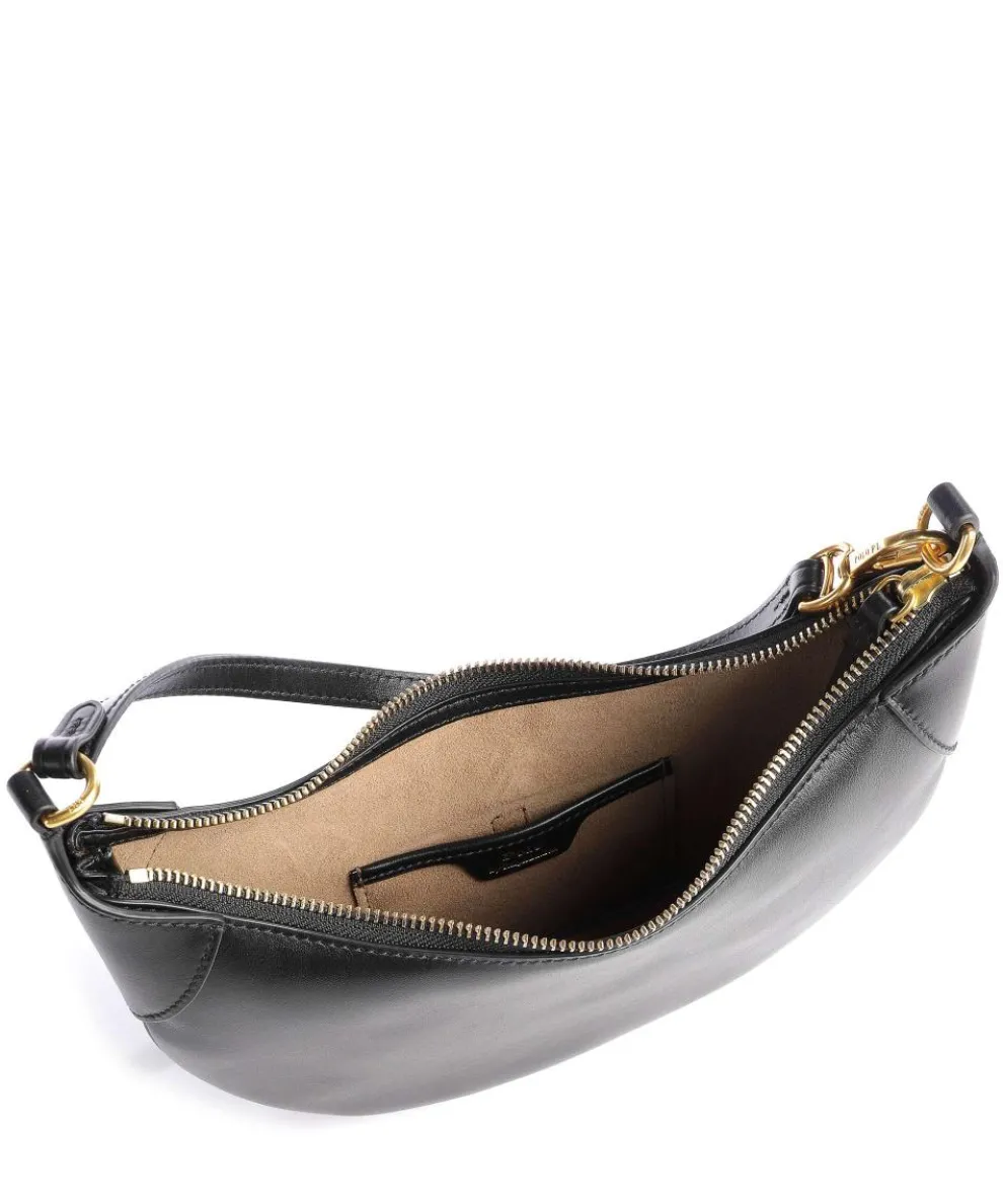 ID Collection Small Schultertasche fein genarbtes Rindsleder schwarz