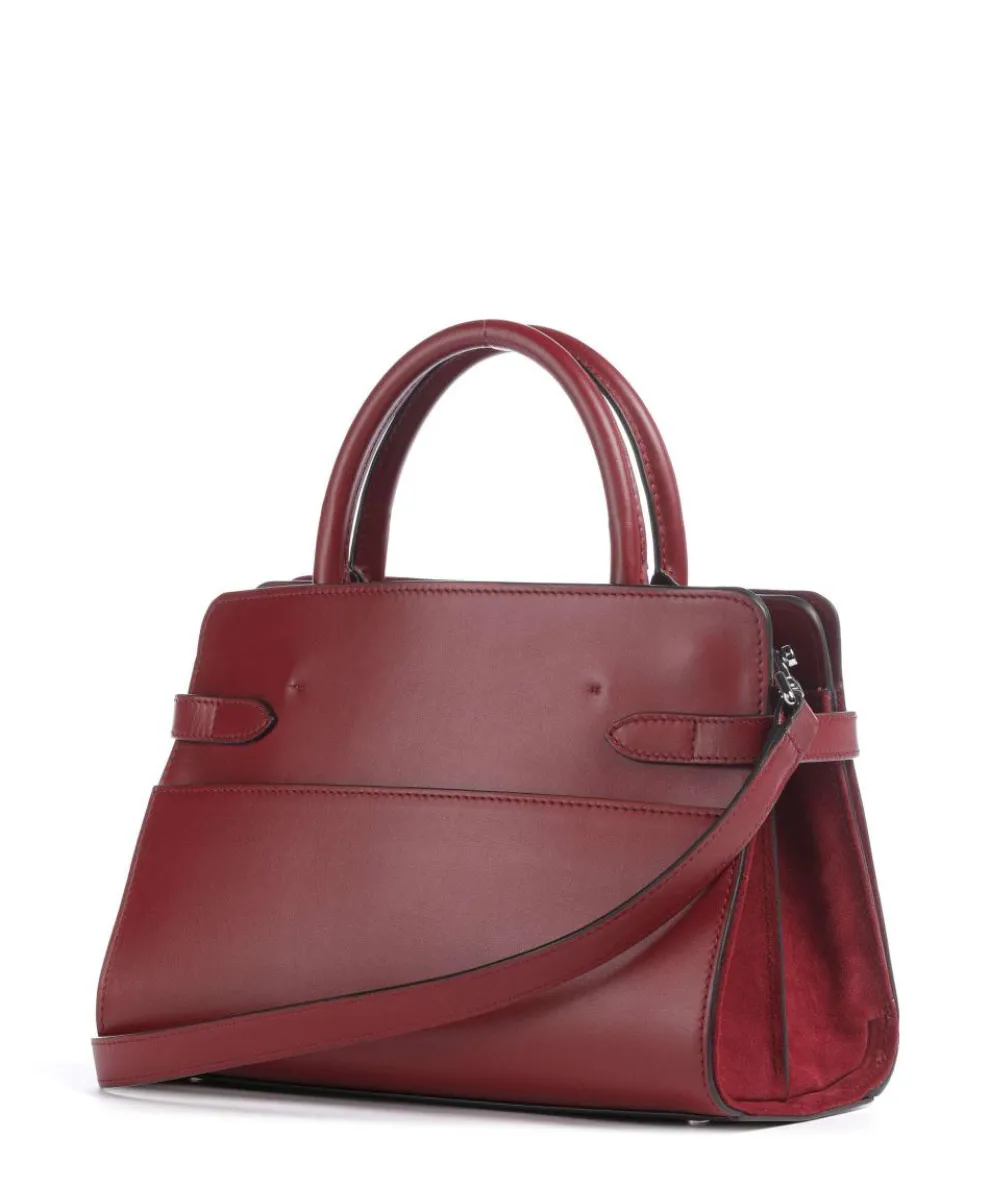 Emilie Handtasche fein genarbtes Rindsleder dunkelrot