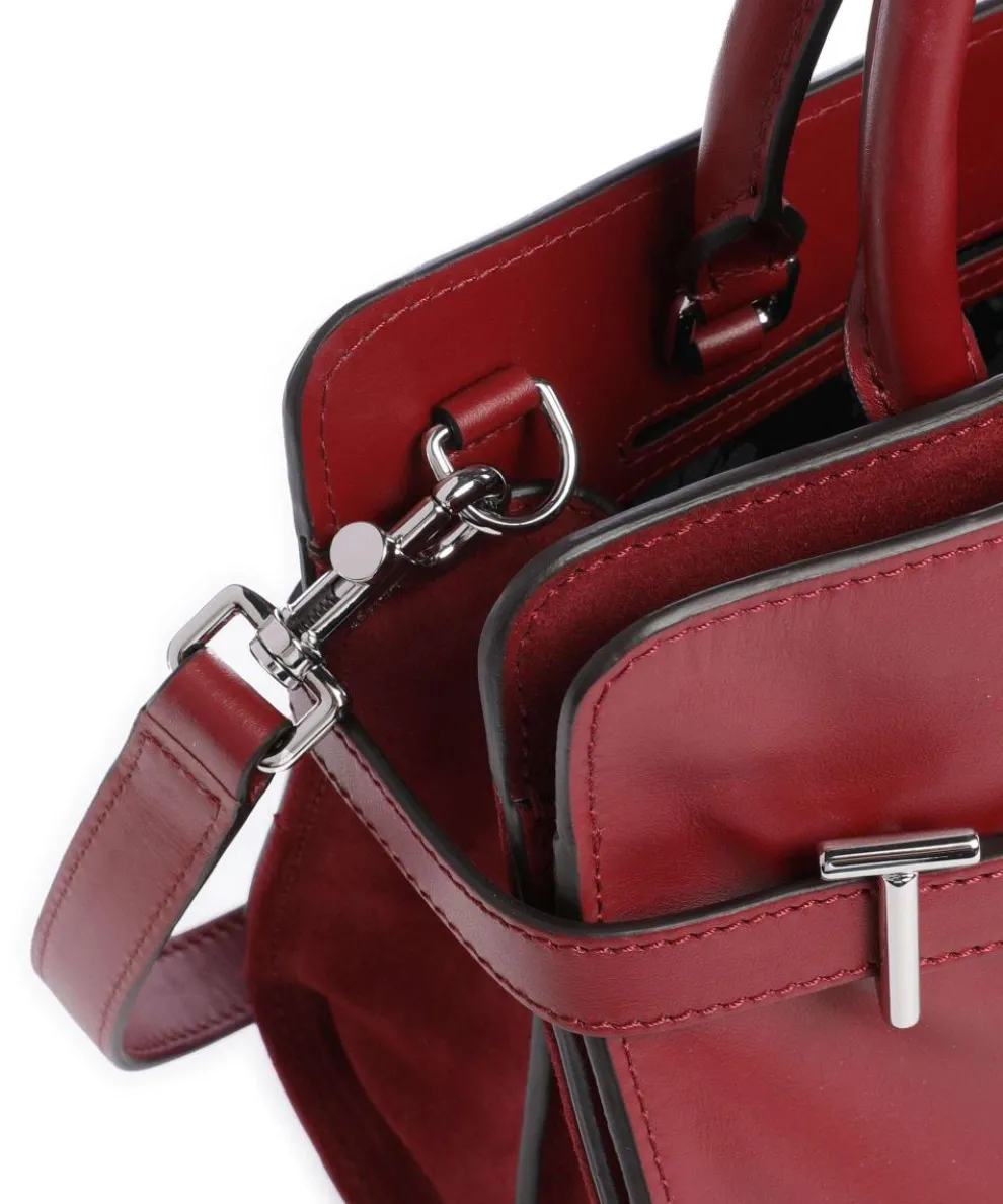 Emilie Handtasche fein genarbtes Rindsleder dunkelrot