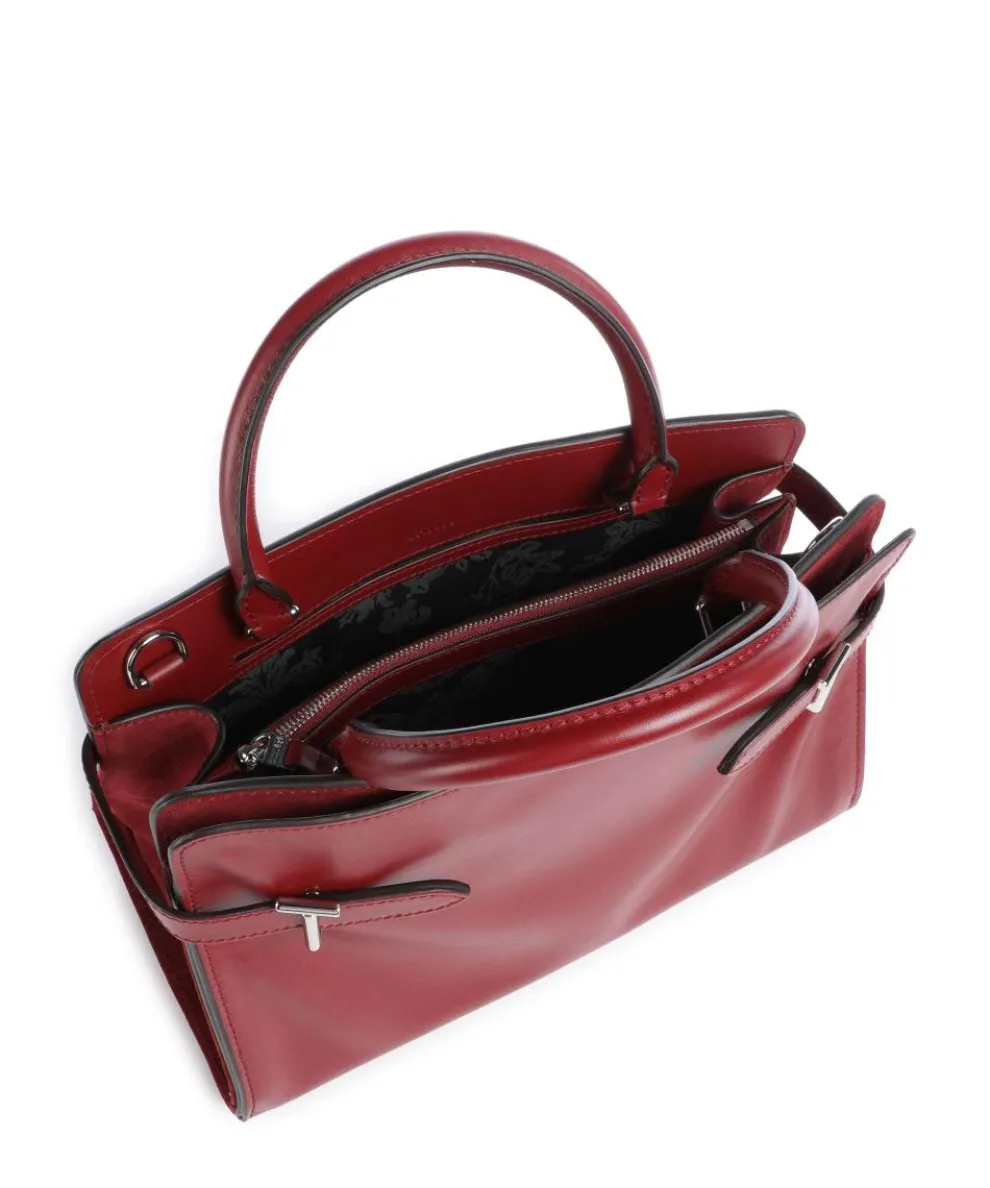 Emilie Handtasche fein genarbtes Rindsleder dunkelrot