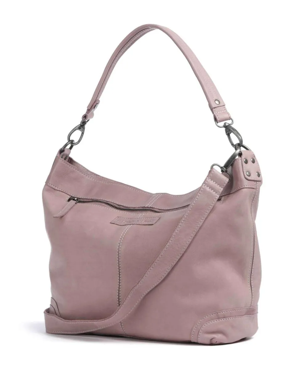 Washed Waxed Cow Bolivia Beuteltasche Pull-Up Rindsleder lavendel