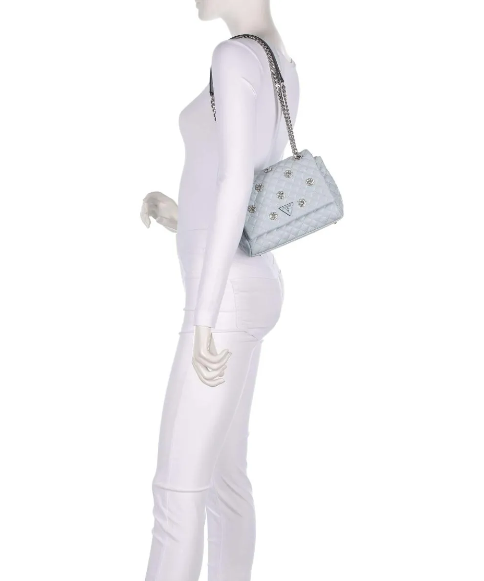 Everlee Schultertasche Lederimitat hellblau