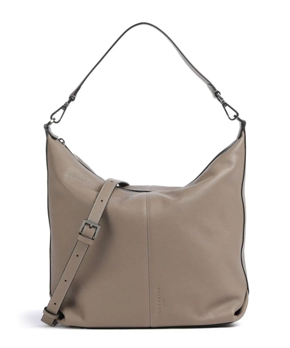 Paris Small Pebble M Beuteltasche genarbtes Rindsleder taupe