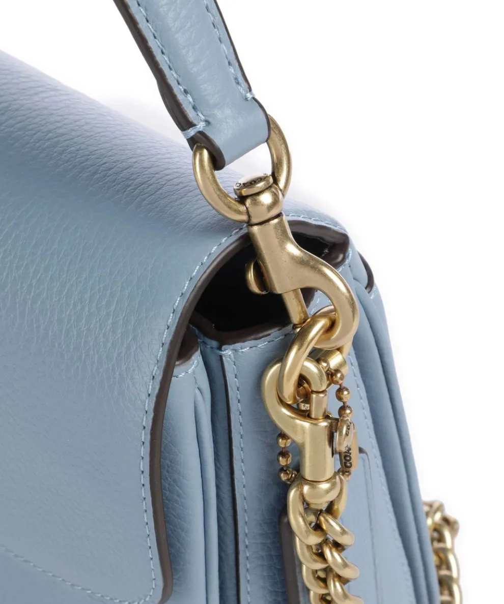 Cassie 19 Umhängetasche genarbtes Leder hellblau