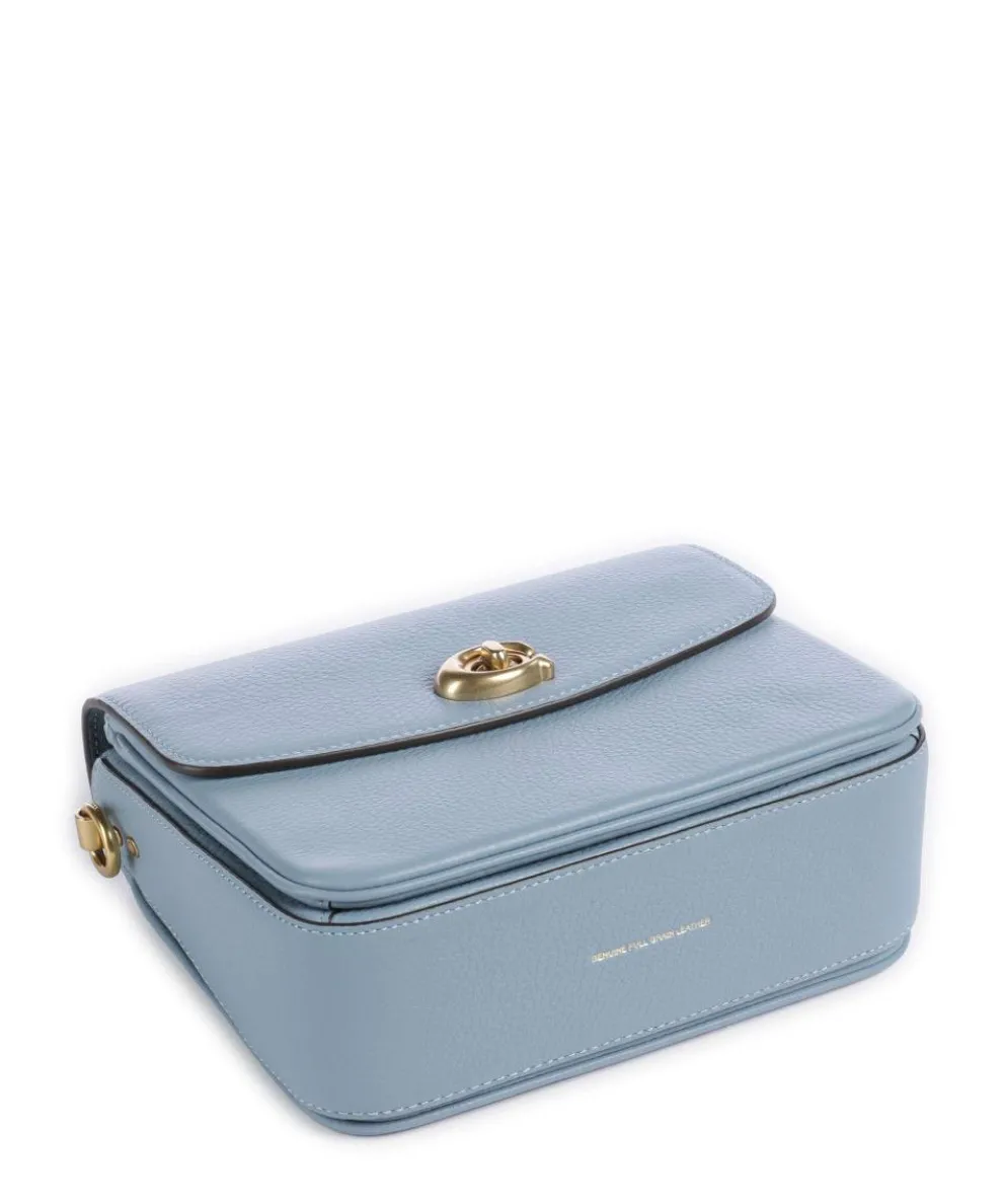 Cassie 19 Umhängetasche genarbtes Leder hellblau