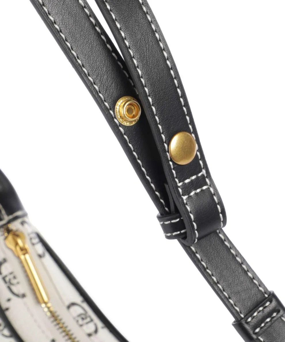 Selda Schultertasche Lederimitat creme