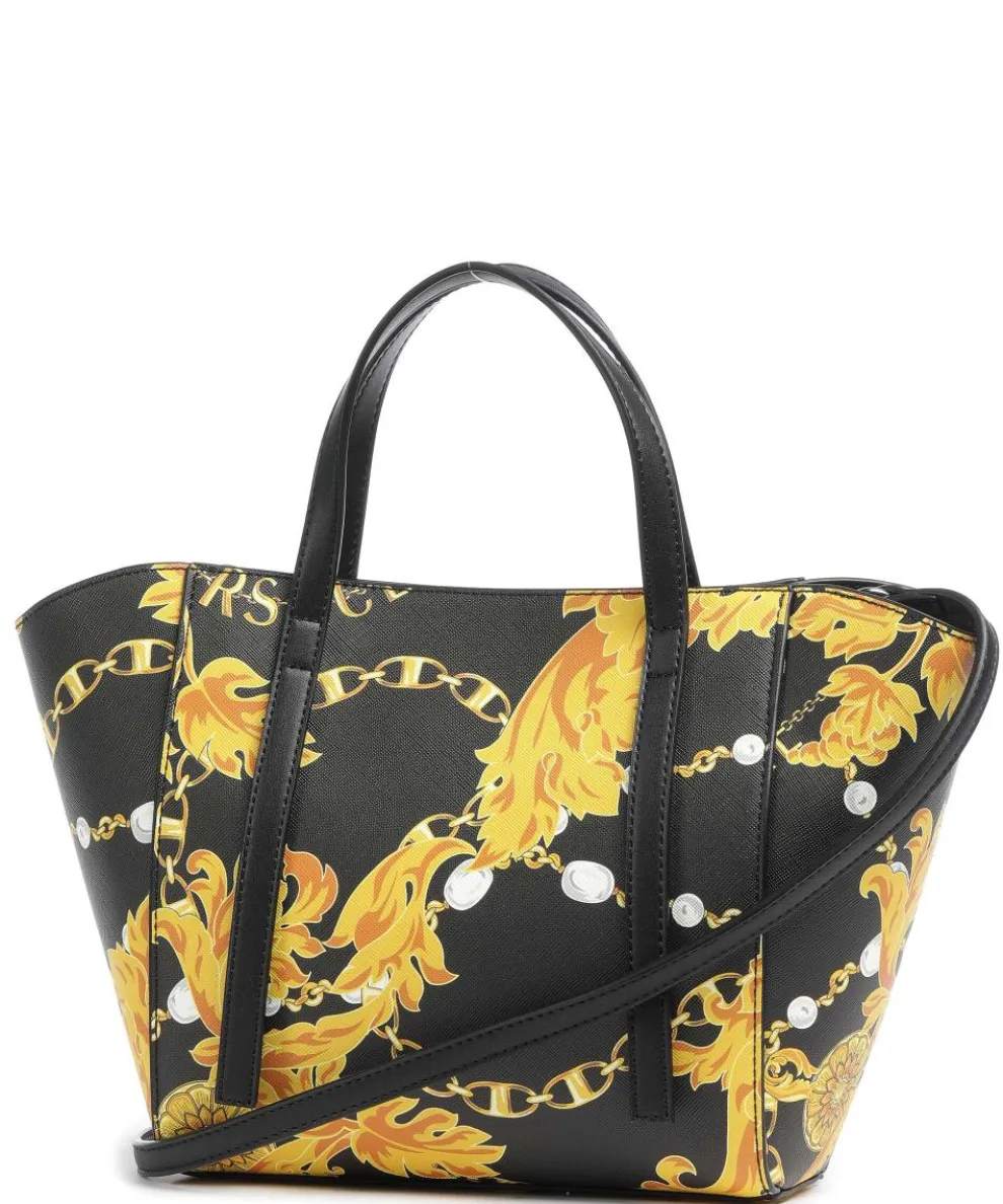 Graphic Handtasche Lederimitat schwarz