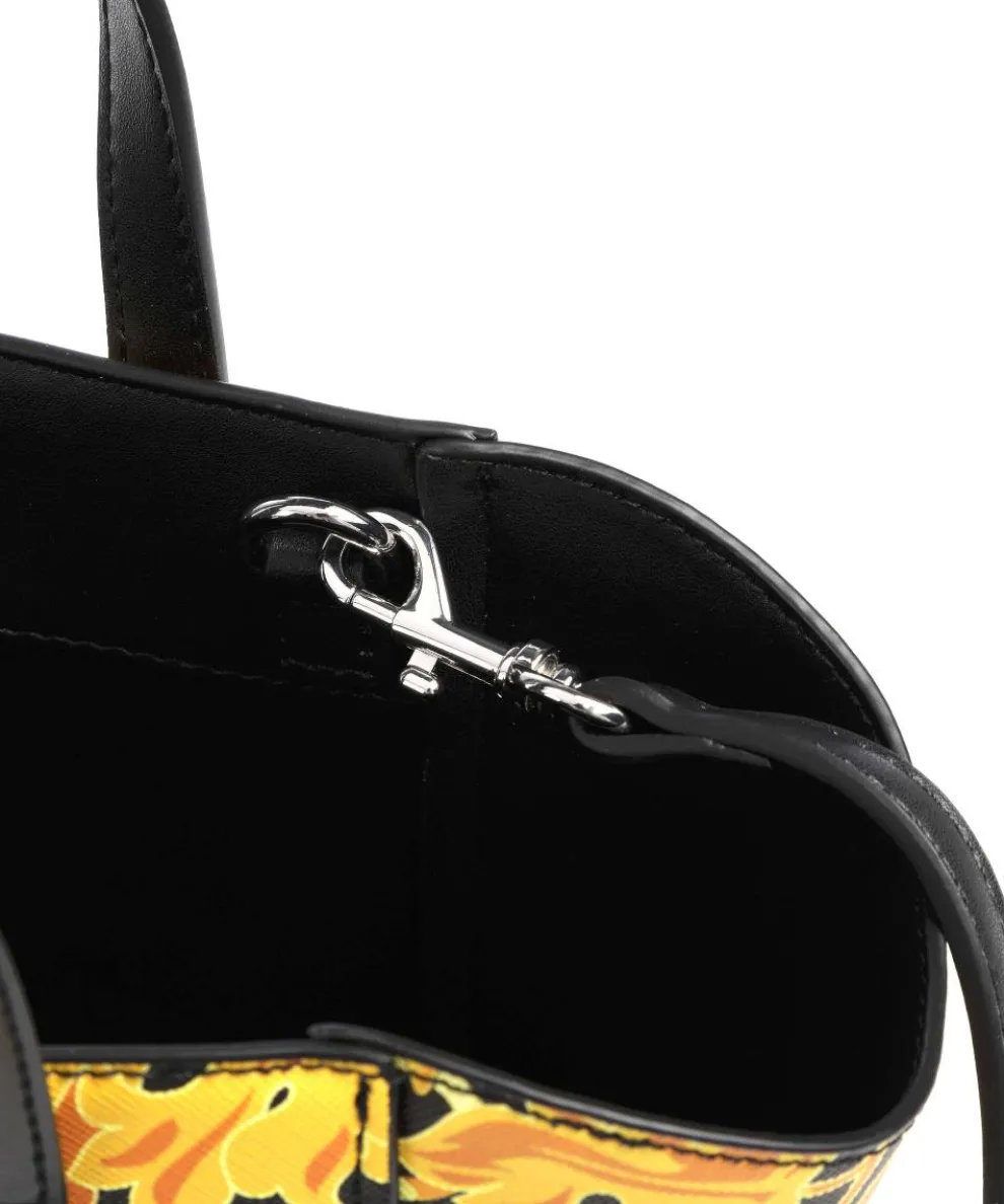 Graphic Handtasche Lederimitat schwarz