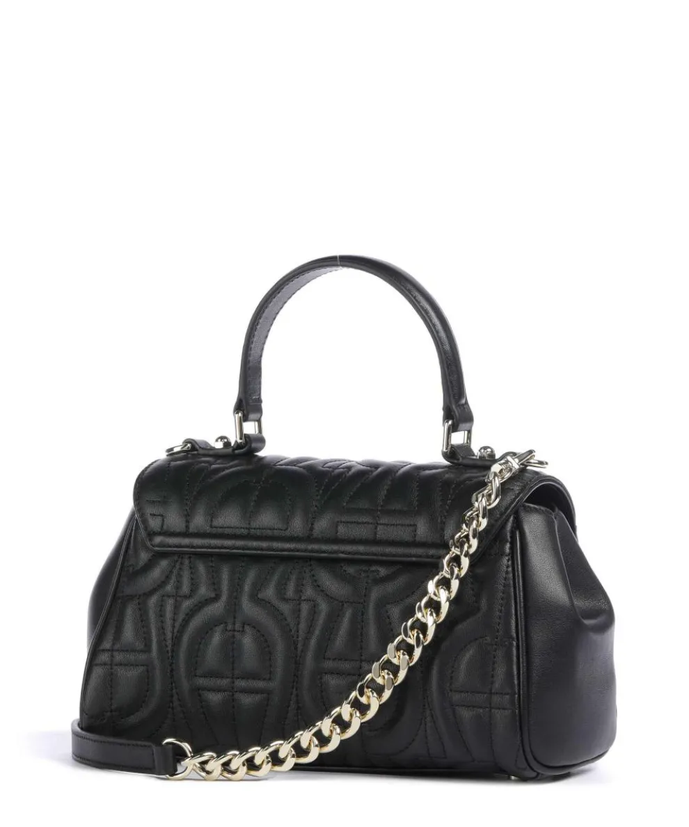 Diadora S Handtasche genarbtes Rindsleder schwarz