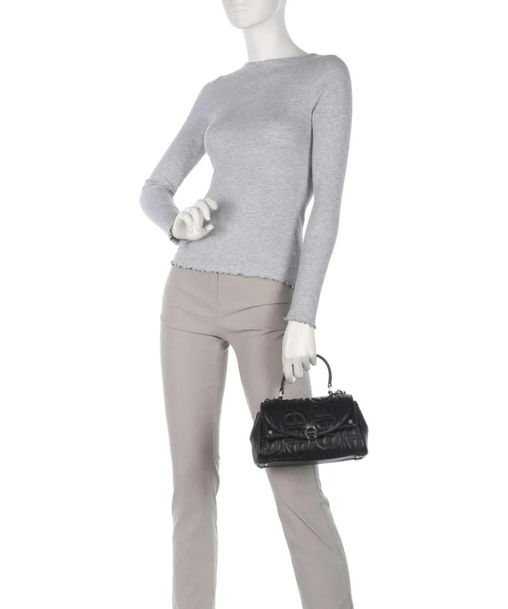 Diadora S Handtasche genarbtes Rindsleder schwarz