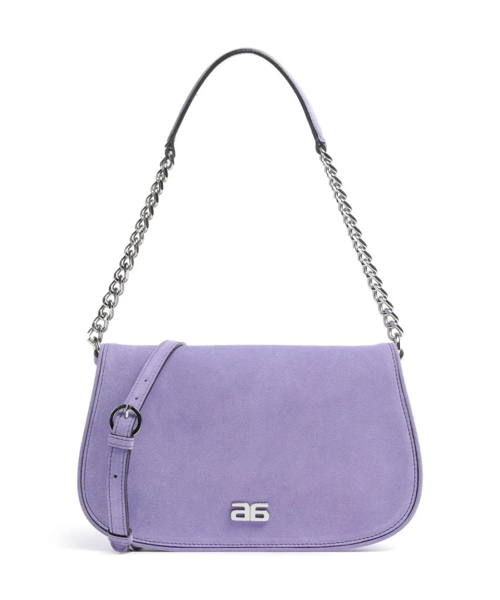 Kaleido Clara Schultertasche aufgerautes Leder violett