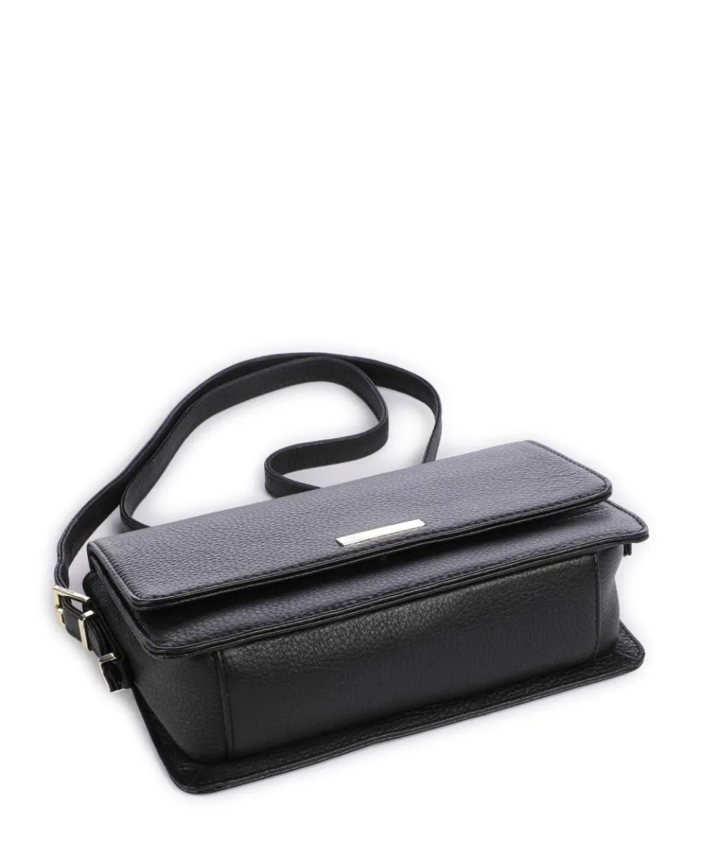 Karlie Umhängetasche genarbtes Rindsleder schwarz