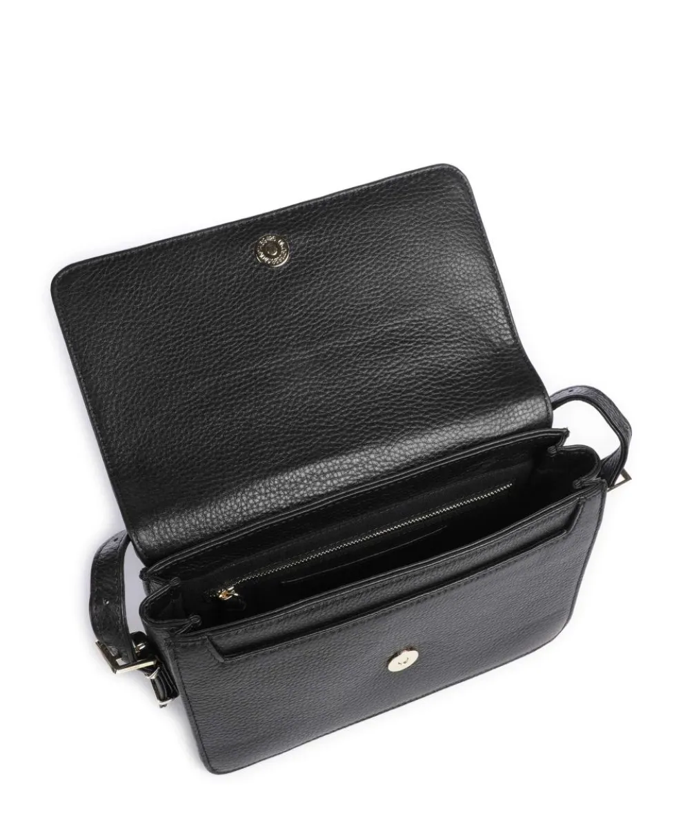 Karlie Umhängetasche genarbtes Rindsleder schwarz