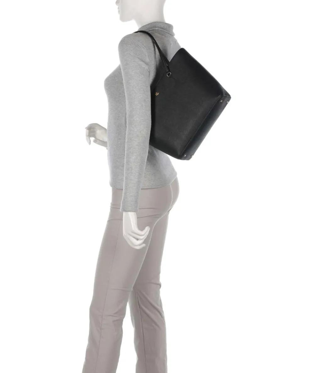 Karly Medium Shopper Saffiano-Rindsleder schwarz