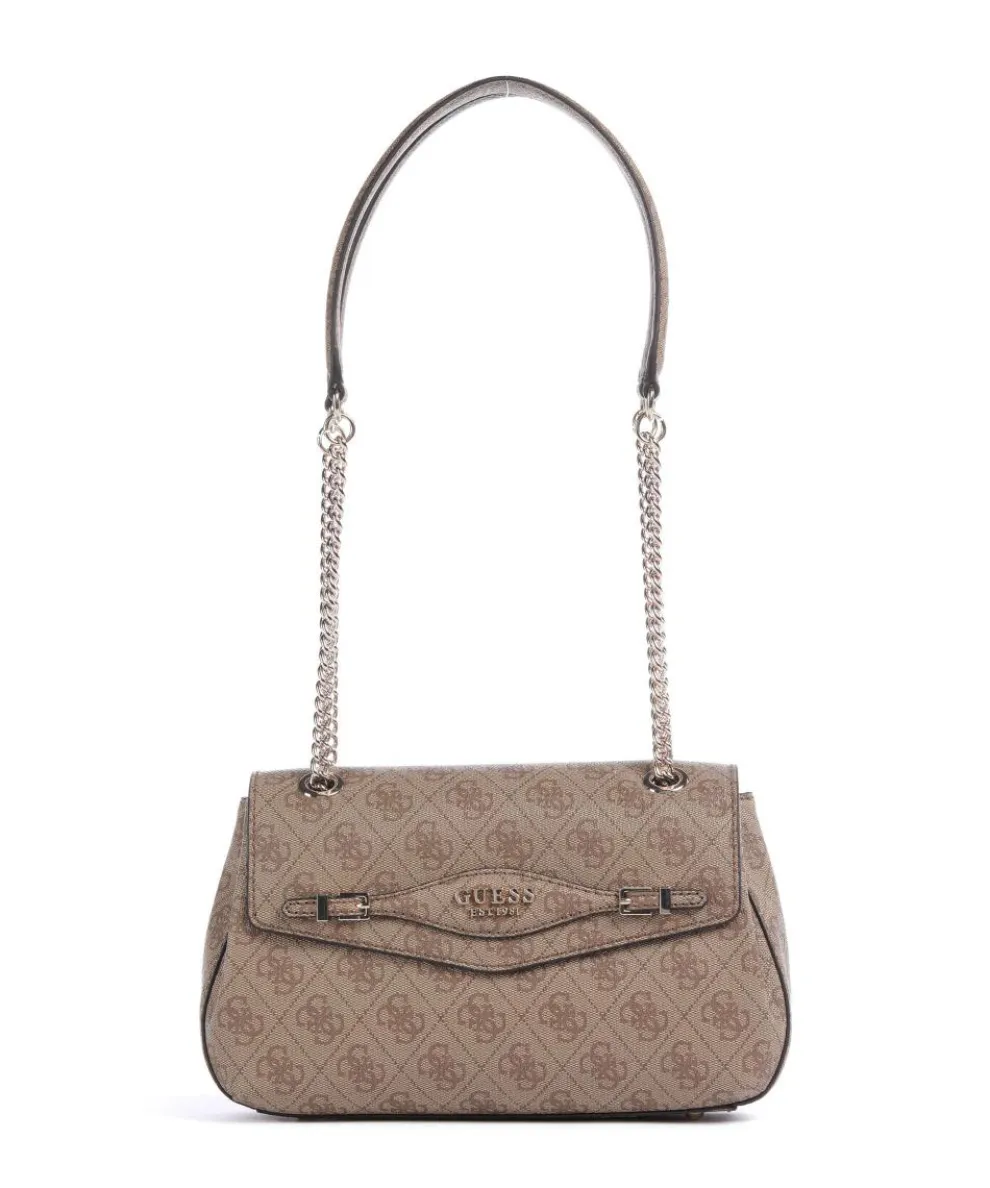 Katya 4G Logo Schultertasche Lederimitat hellbraun