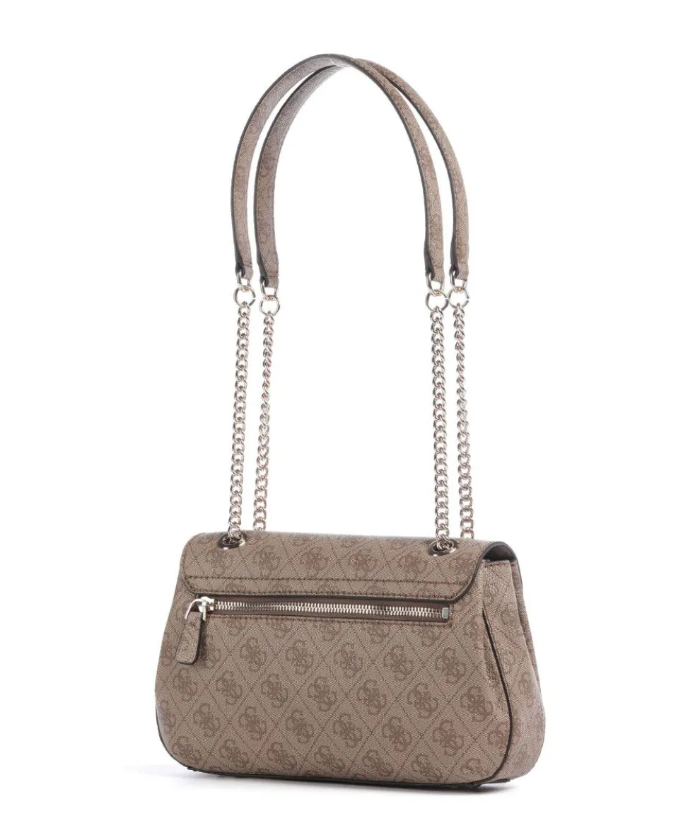 Katya 4G Logo Schultertasche Lederimitat hellbraun