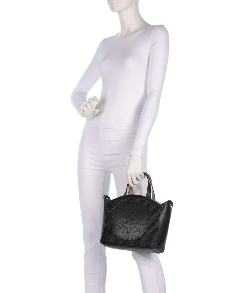 K/Circle Small Handtasche fein genarbtes Rindsleder schwarz