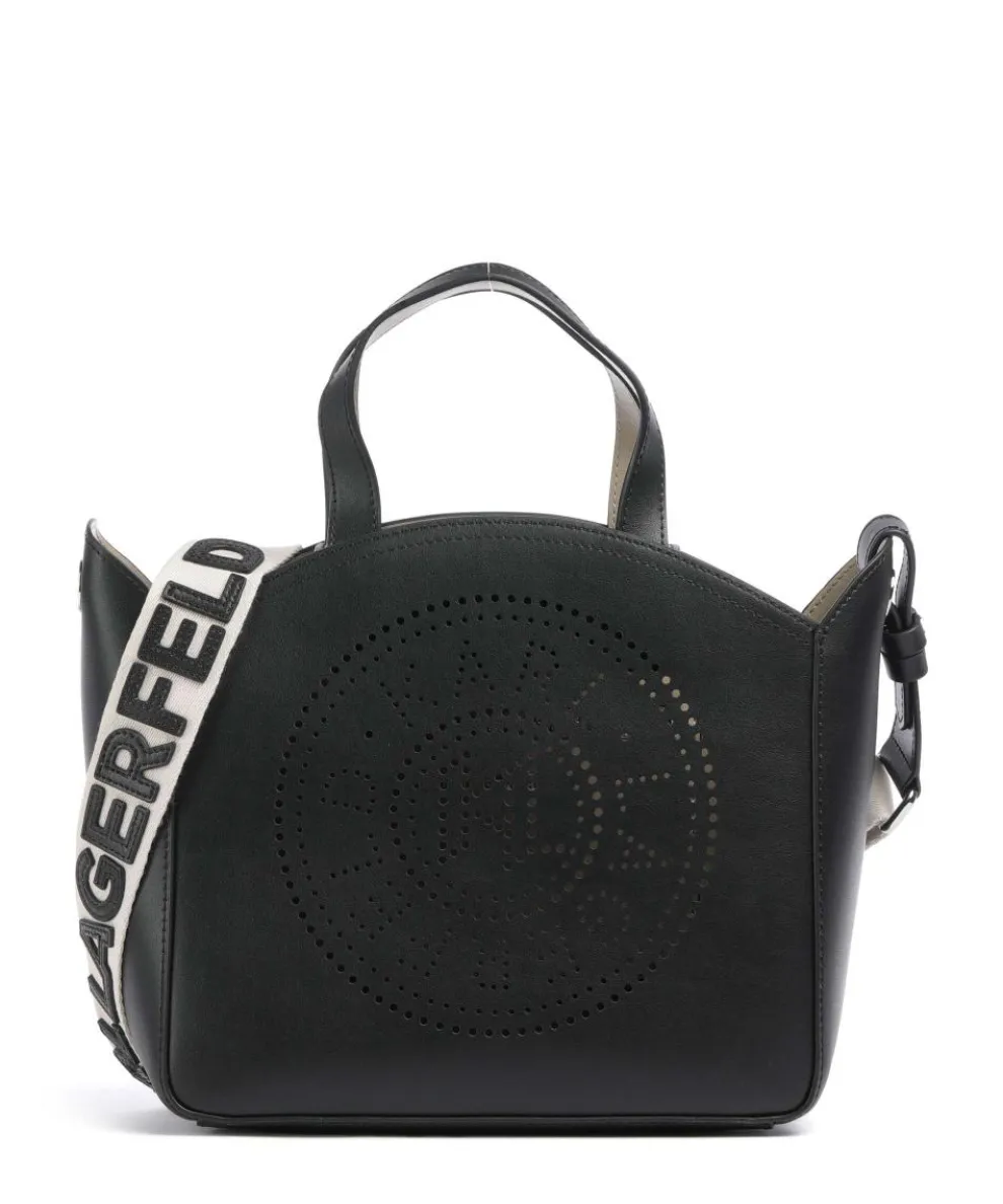 K/Circle Small Handtasche fein genarbtes Rindsleder schwarz