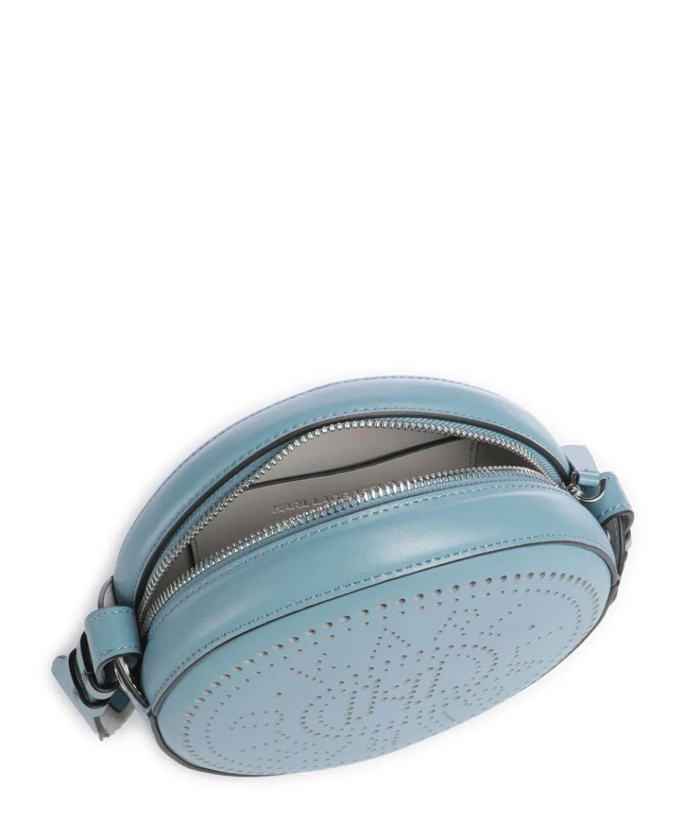 K/Circle Umhängetasche fein genarbtes Rindsleder blaugrau