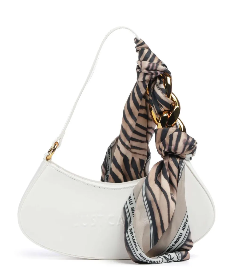 Chain Foulard Schultertasche Polyurethane, Polyester weiß