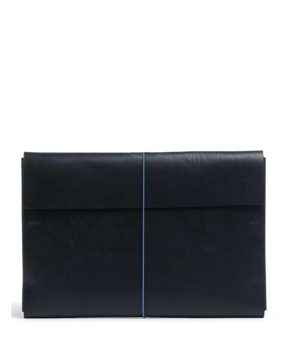 Keeper Laptophülle fein genarbtes Rindsleder dunkelblau