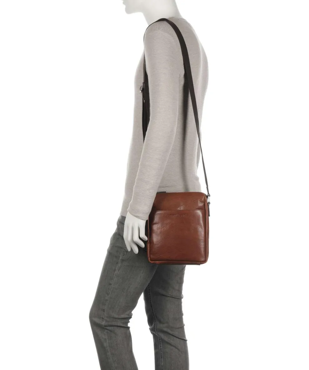 Kenley Olbin Umhängetasche Büffelleder cognac