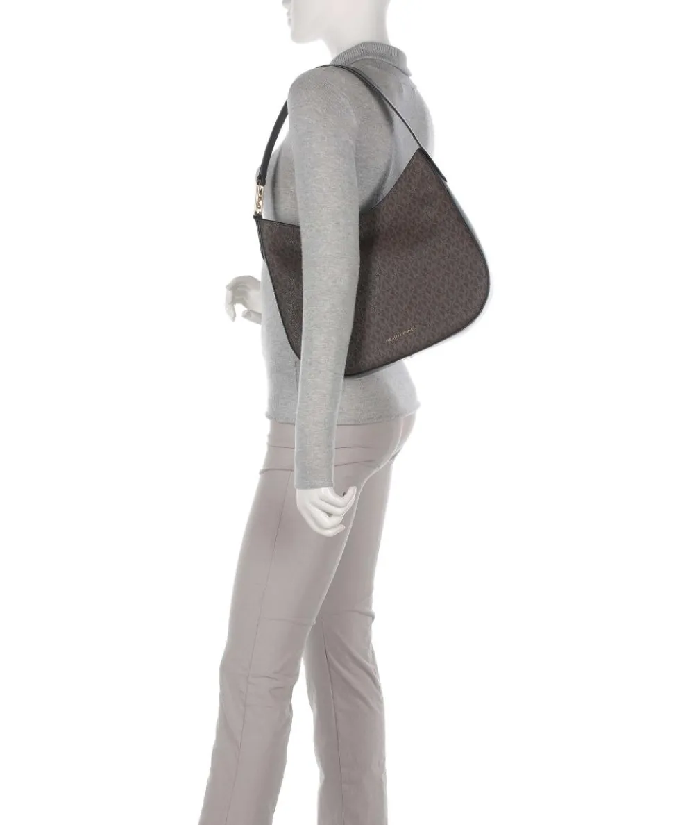 Kensington Beuteltasche Lederimitat braun/schwarz