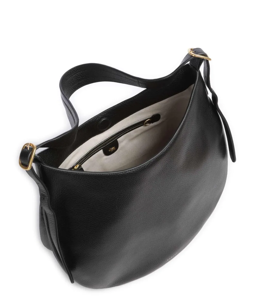 Kensington Place Beuteltasche genarbtes Rindsleder schwarz