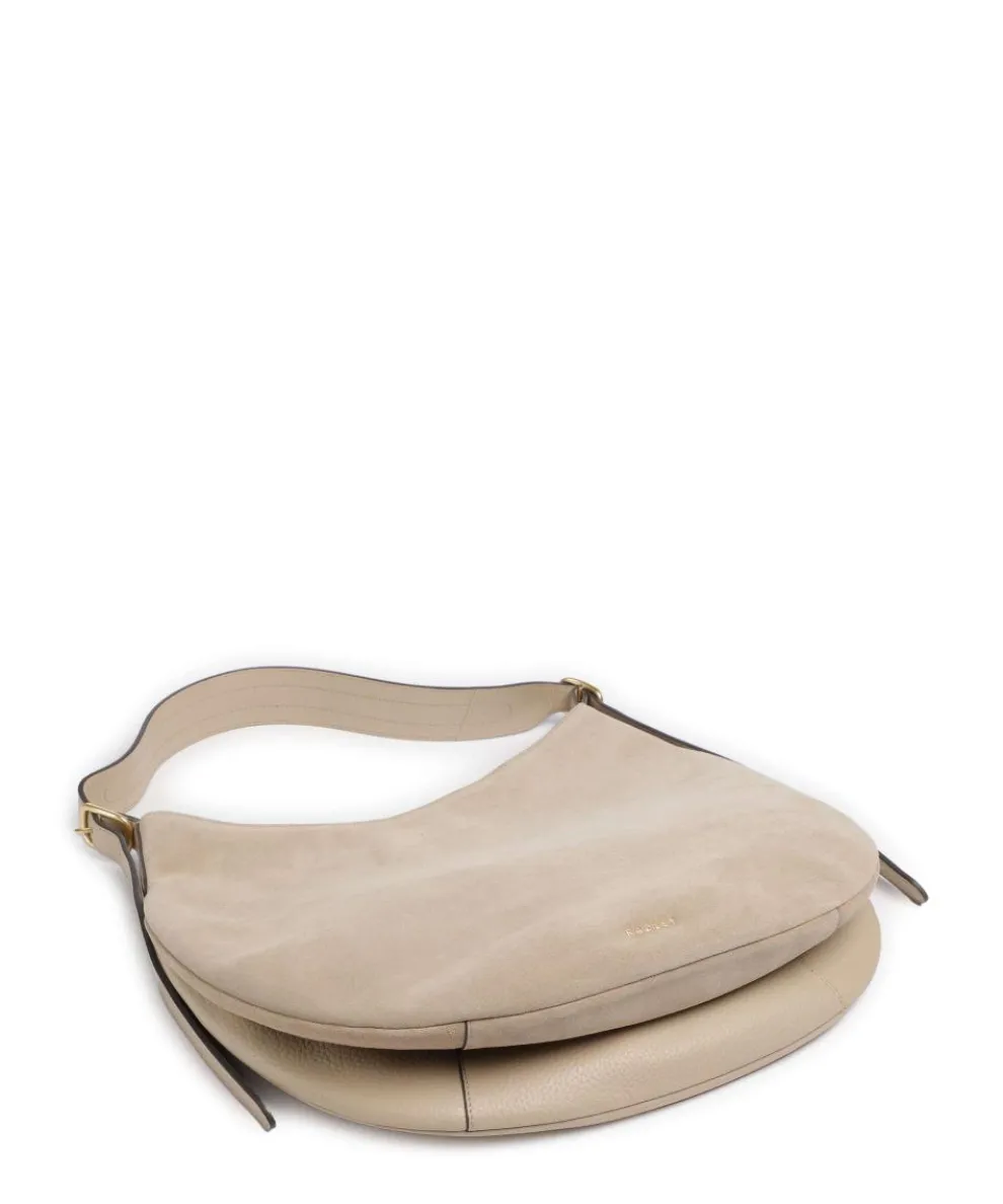 Kensington Place Beuteltasche genarbtes Rindsleder, aufgerautes Rindsleder beige
