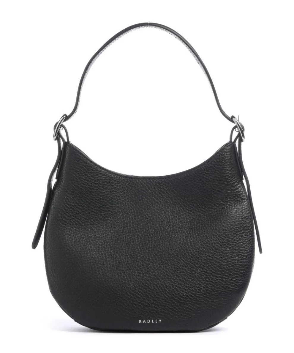 Kensington Place Schultertasche genarbtes Rindsleder schwarz
