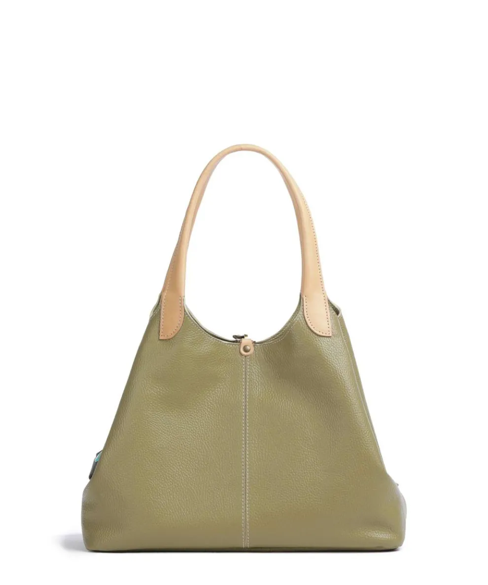 Milos Blanca Shopper genarbtes Kalbsleder olivgrün