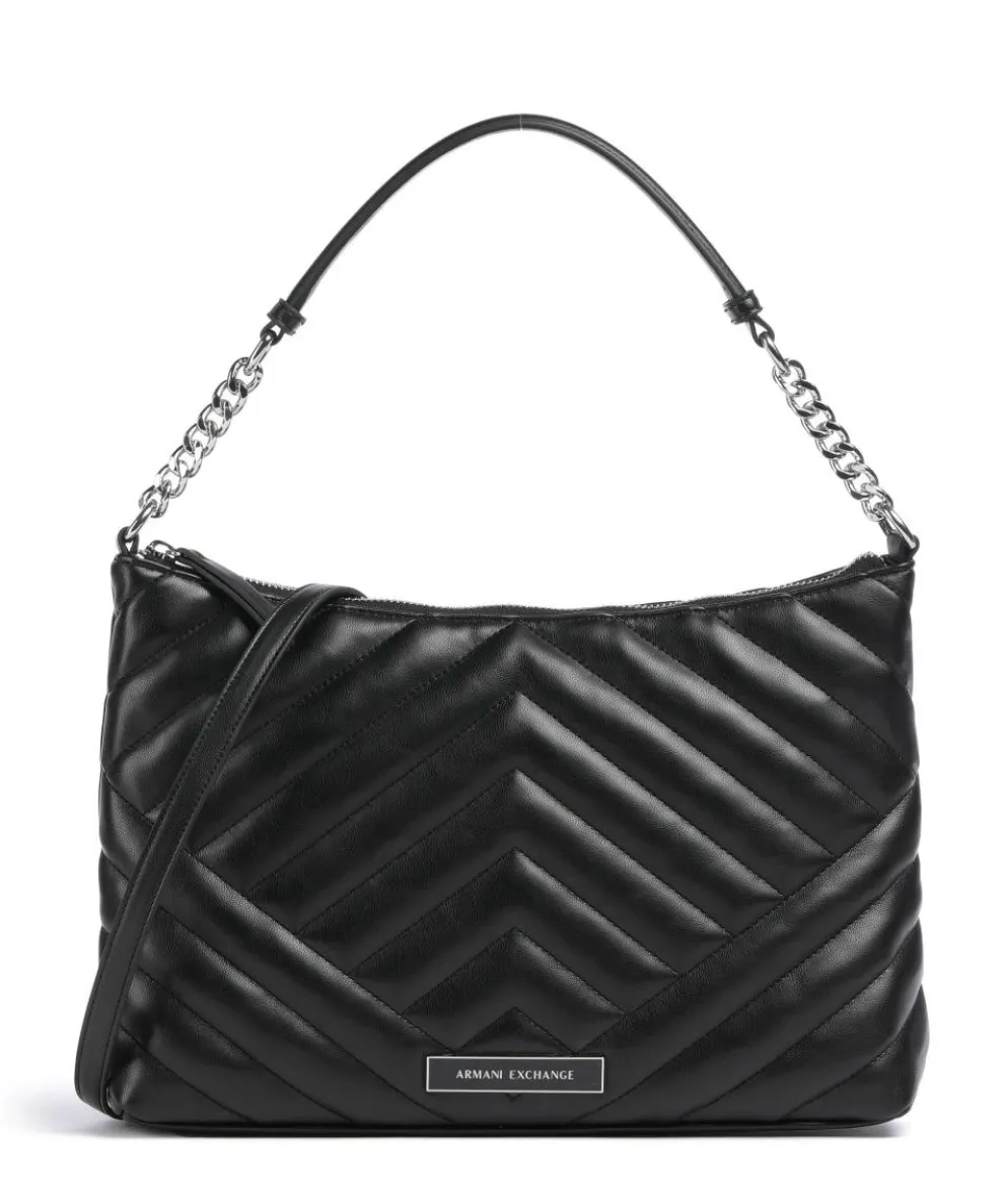 Victoria Schultertasche Lederimitat schwarz