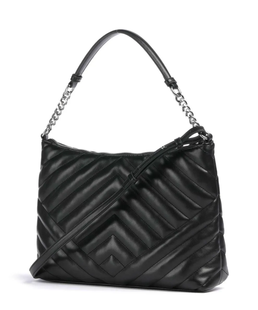 Victoria Schultertasche Lederimitat schwarz