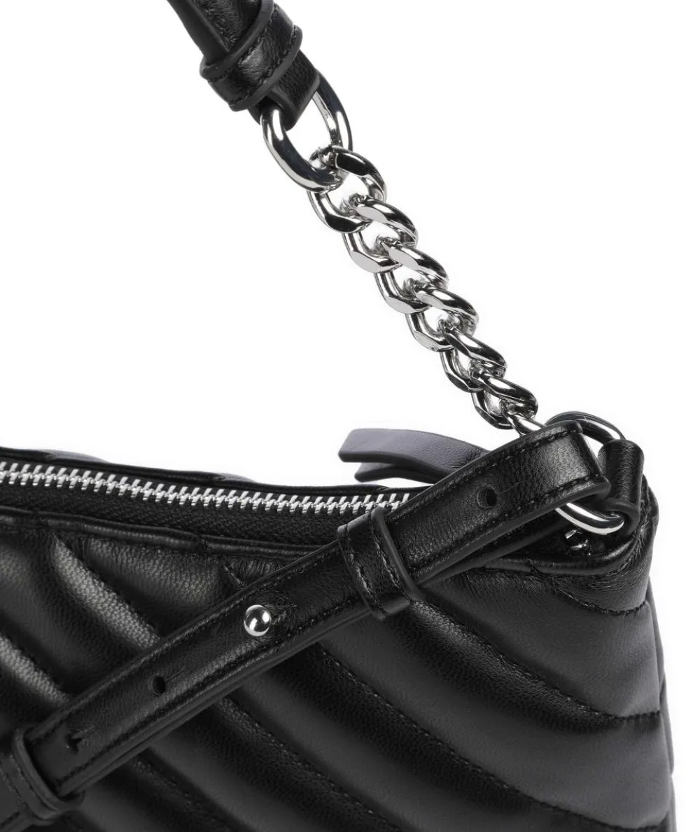 Victoria Schultertasche Lederimitat schwarz